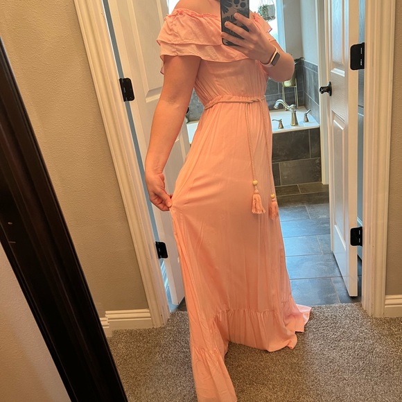 Peach maxi dress size M - Picture 4 of 9